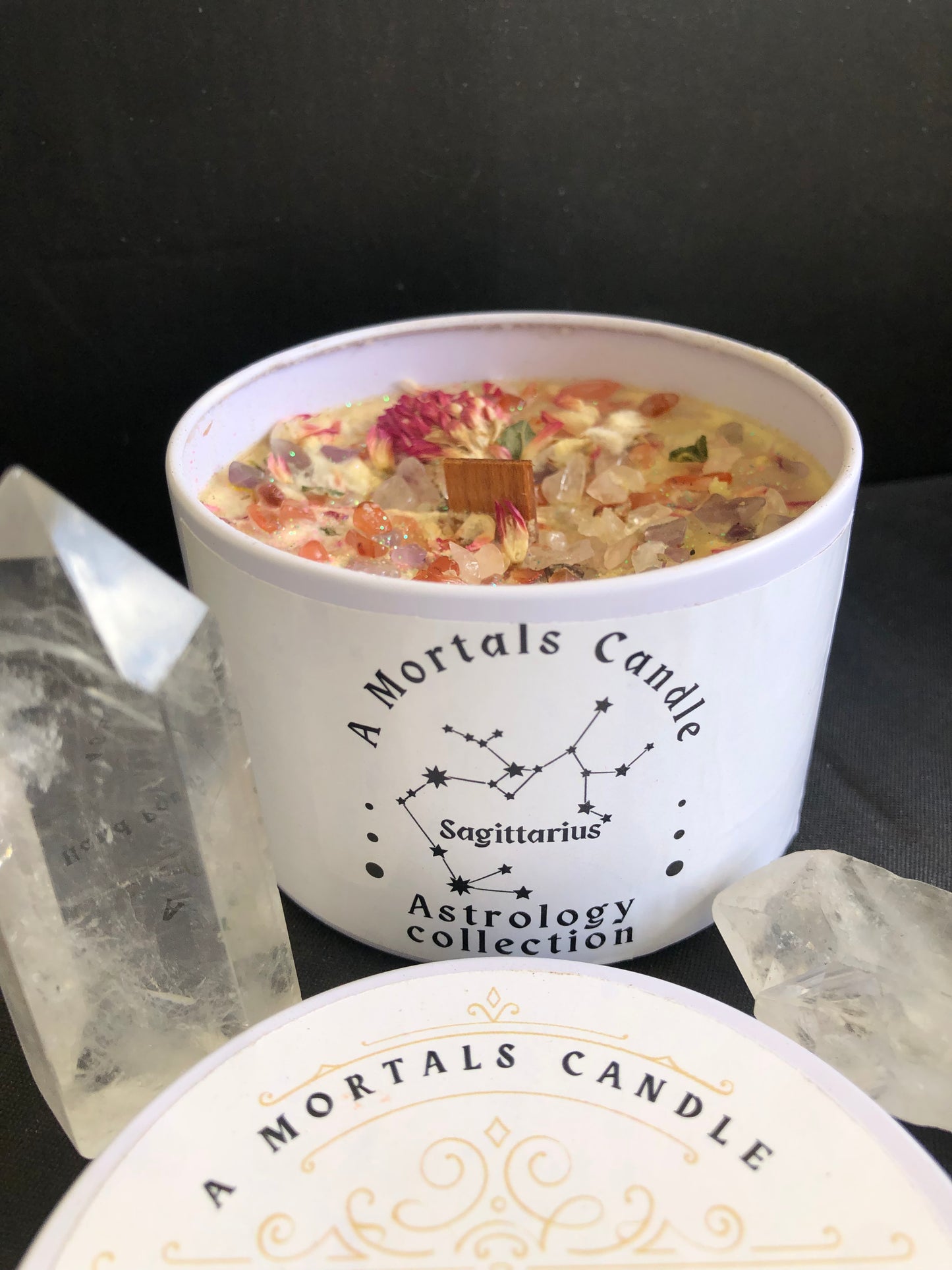 Sagittarius Gemstone + herbal Candle